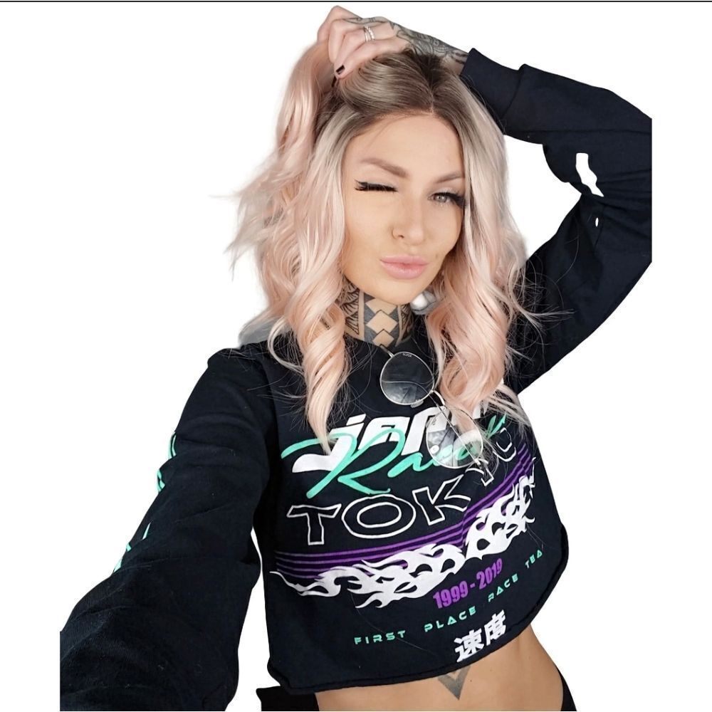 Graphic Crewneck Long Sleeve Shirt